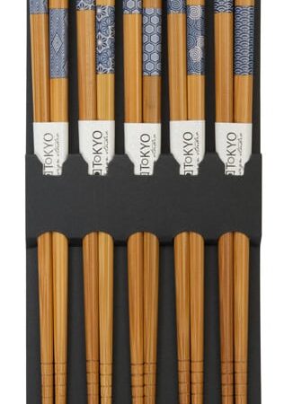 Houten Eetstokjes met Figuur - The Oriental Shop - Set van 5 Paar | Tokyo Design Studio