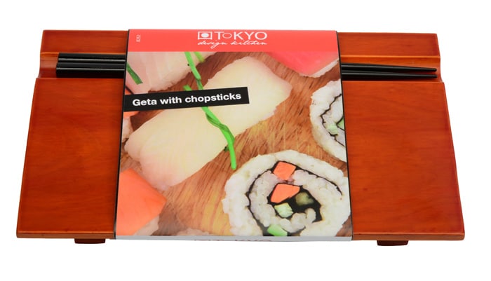 Houten Sushi Geta Serveerbord - Tokyo Design Kitchen - 24 x 15 x 3cm | Tokyo Design Studio