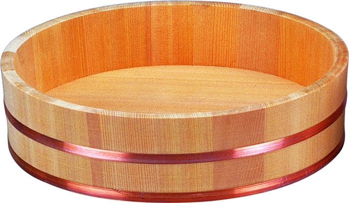Houten Sushi Hangiri - Authentieke Rijstkom - 39 x 10.2 cm | Tokyo Design Studio