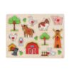 Houten knoppuzzel Boerderij 30x23cm | Engelhart