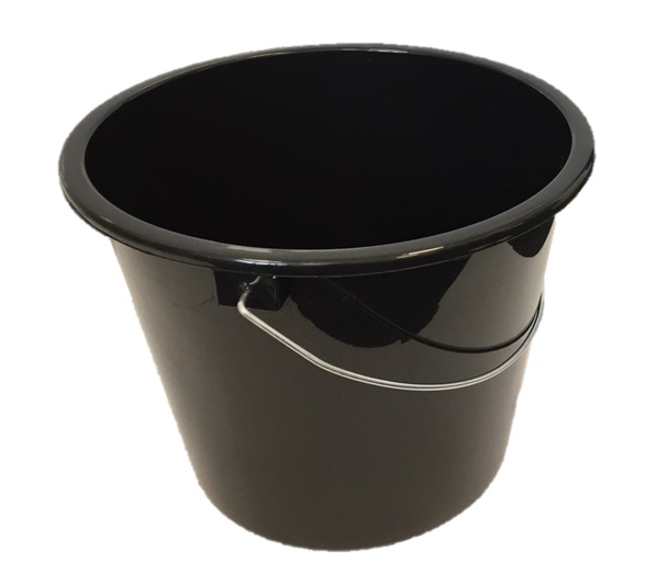 Huishoudemmer 5L zwart | Merkloos