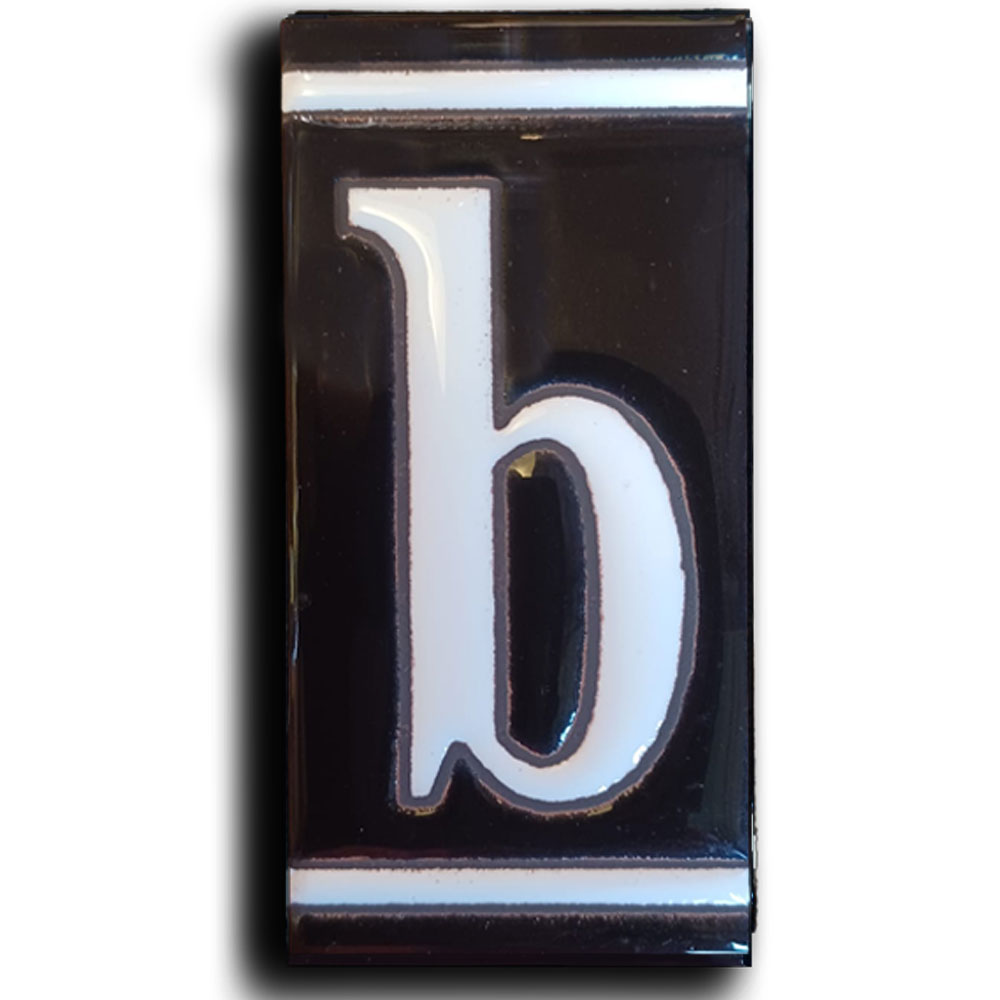 Huisnummer Zwart Wit - B | Baars