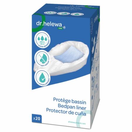 Hygiënische opvangzakken voor Bedpan | Dr Helewa | Verpakking 20 stuks | Sluitbaar | DH1000 | Dr Helewa