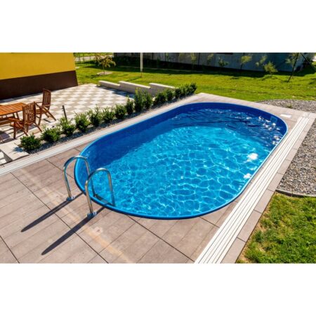 Ibiza Metalen zwembad Ovaal 525 x 320 x 120 (incl. uitsparingen voor skimmer/inspuiter) | W'eau