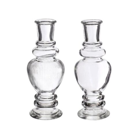 Ideas 4 Seasons kaarsen vaas Venetie 15.5x5.7cm helder glas |