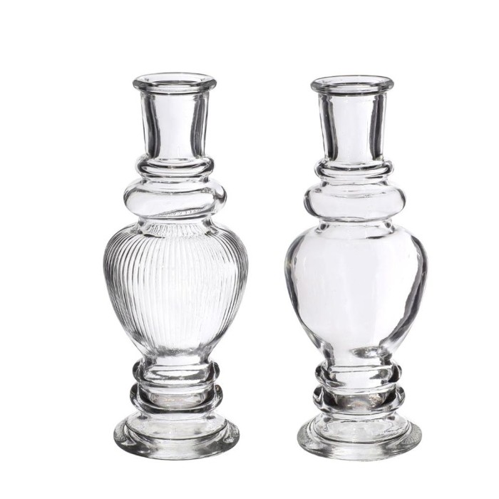 Ideas 4 Seasons kaarsen vaas Venetie 15.5x5.7cm helder glas |