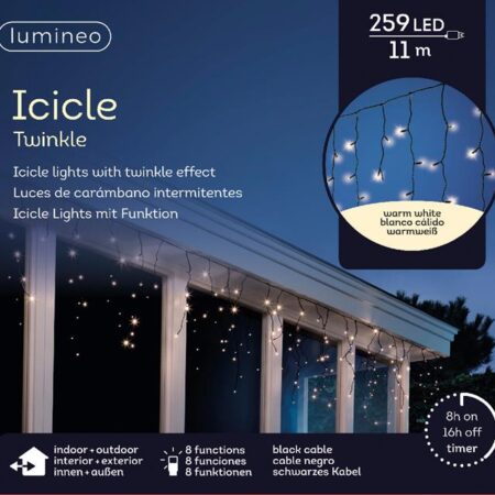 Ijspegelverlichting 11 mtr warmwit 259L | Lumineo