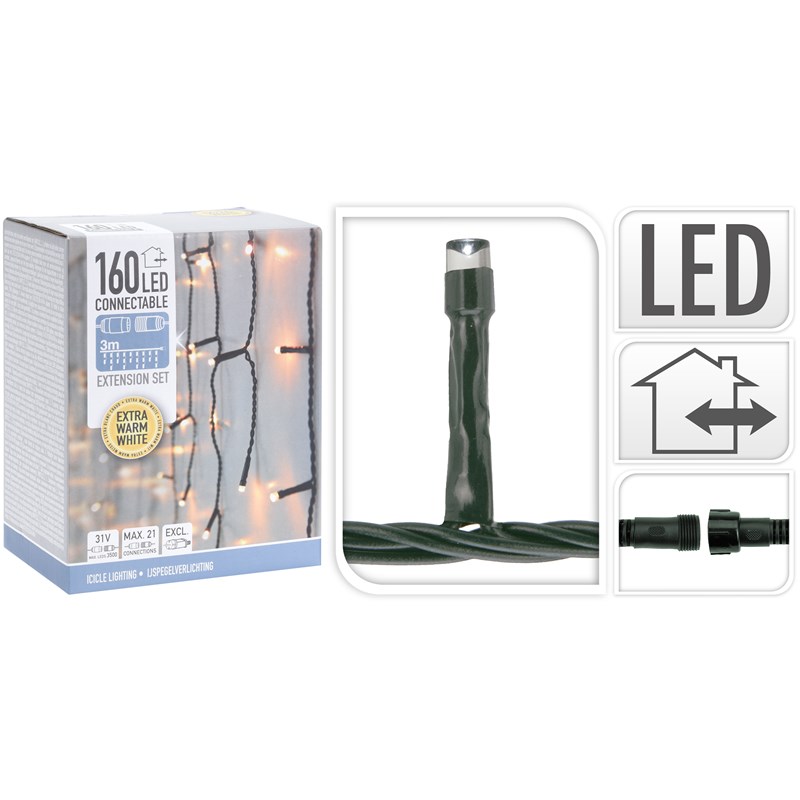 Ijspegelverlichting Koppelbaar 160L | Home & Styling