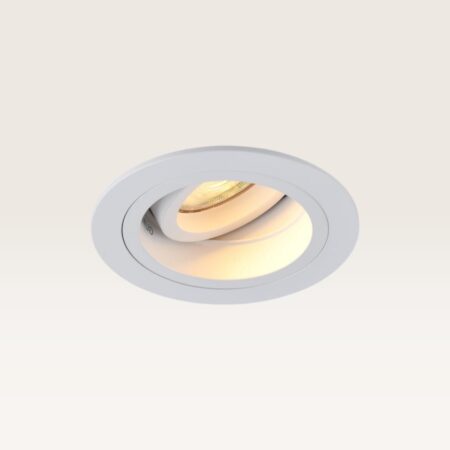 Inbouwspot Orano bianco - Diameter 92mm - Rond - GU10-fitting - IP20 voor binnen - Wit - Met doorlusbedrading | LUSENZ