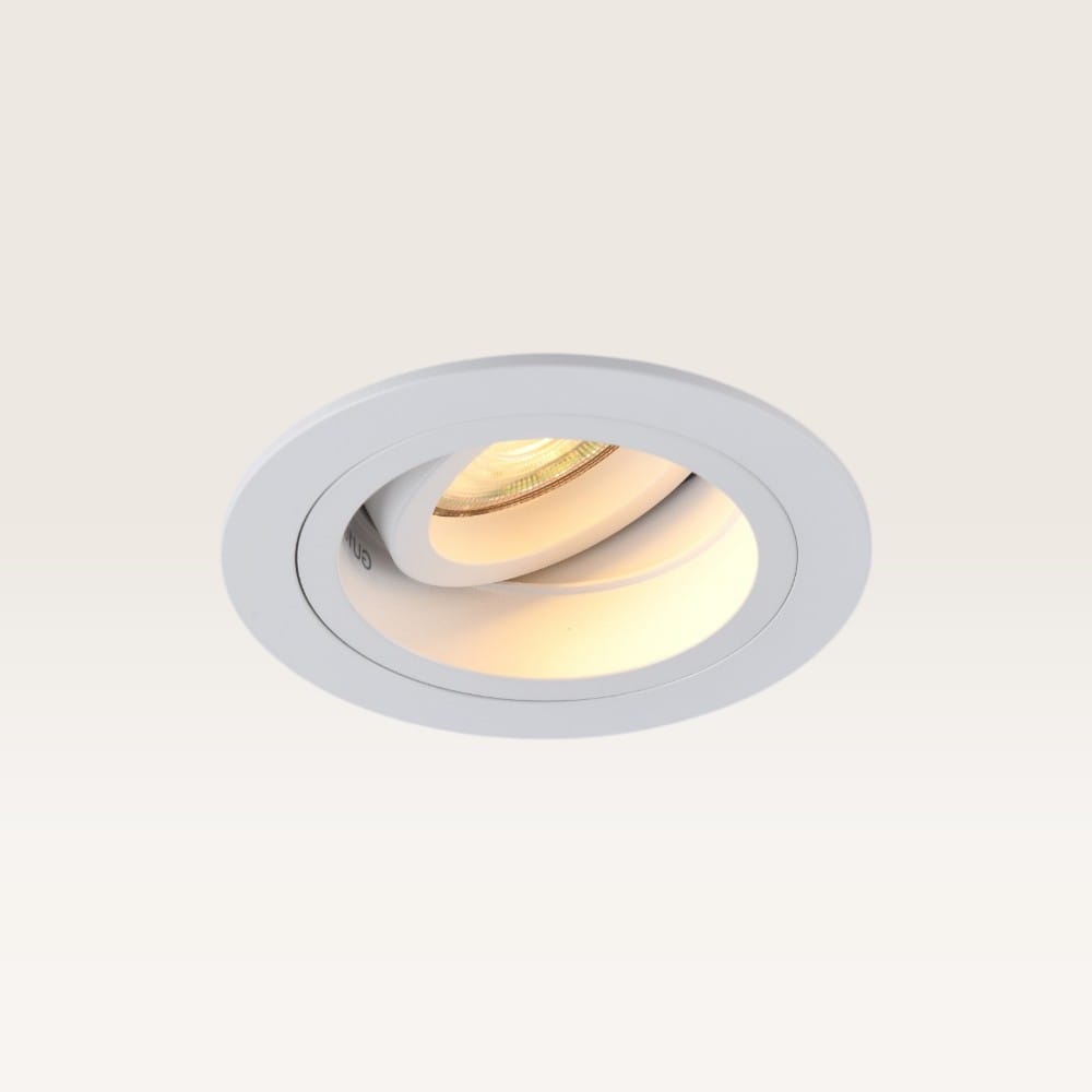 Inbouwspot Orano bianco - Diameter 92mm - Rond - GU10-fitting - IP20 voor binnen - Wit - Met doorlusbedrading | LUSENZ