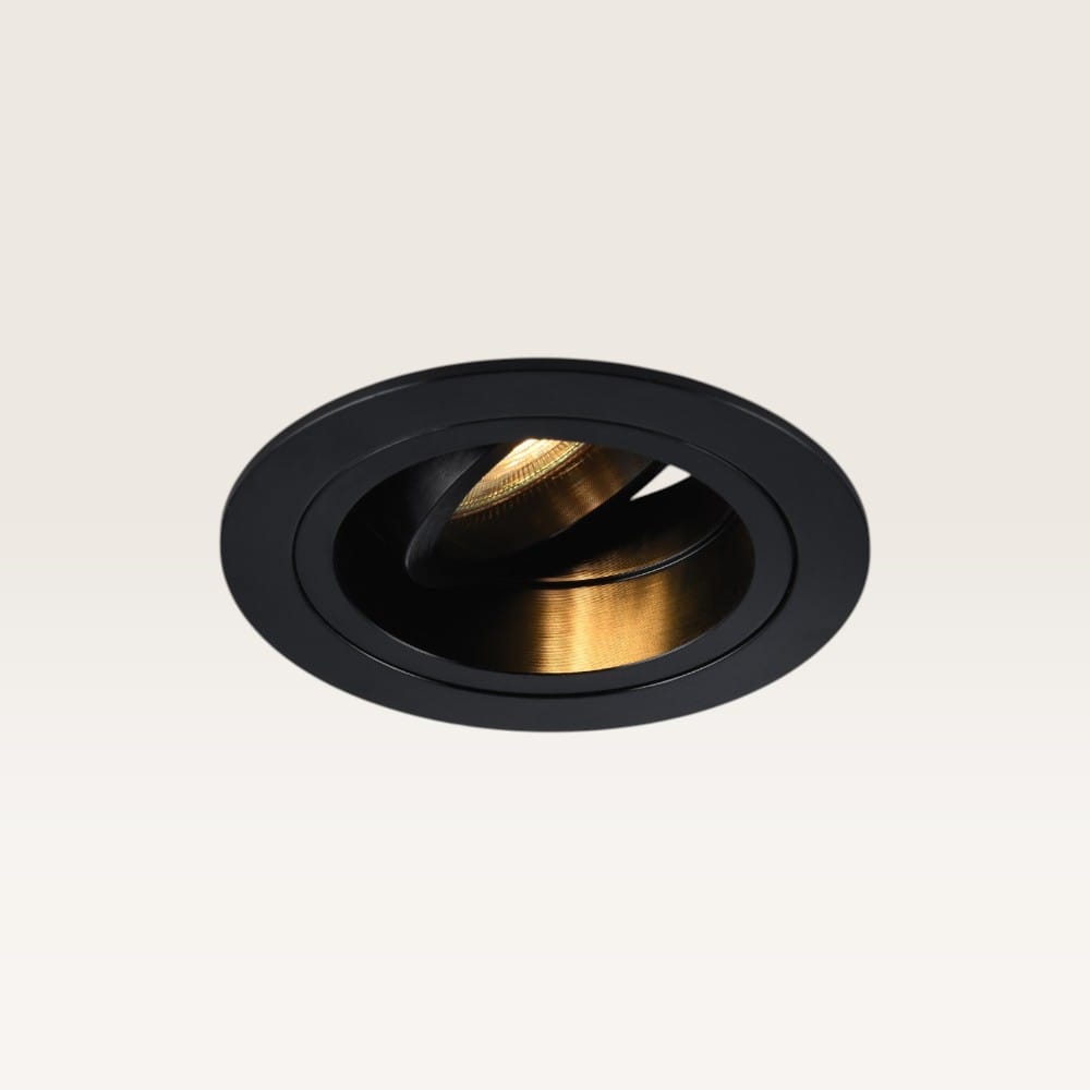 Inbouwspot Orano notte nera - Diameter 92mm - Rond - GU10-fitting - IP20 voor binnen - Zwart - Met doorlusbedrading | LUSENZ