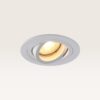 Inbouwspot Ovaro bianco - Diameter 92mm - Plat - GU10-fitting - IP20 voor binnen - Wit - Met doorlusbedrading | LUSENZ
