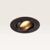 Inbouwspot Ovaro bronzo scuro - Diameter 92mm - Plat - GU10-fitting - IP20 voor binnen - Brons - Met doorlusbedrading | LUSENZ