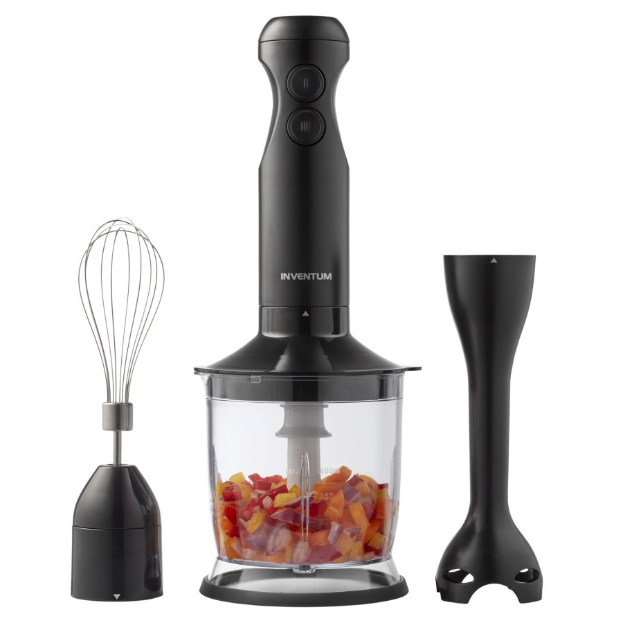 Inventum Staafmixer Set Zwart 350 Watt Mx350b Met Garde En Hakselaar | Inventum