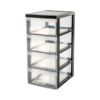 Iris ladekast 4x11l 39x29x61.6cm met wieltjes | Iris