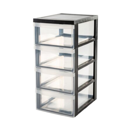 Iris ladekast 4x11l 39x29x61.6cm met wieltjes | Iris