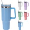 Isoleerbeker RVS met rietje 1200ml | Excellent Houseware