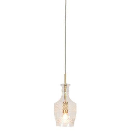 It's About Romi Hanglamp Glas Brussels Dia 13XH30Cm Transparant/Goud | it's about RoMi