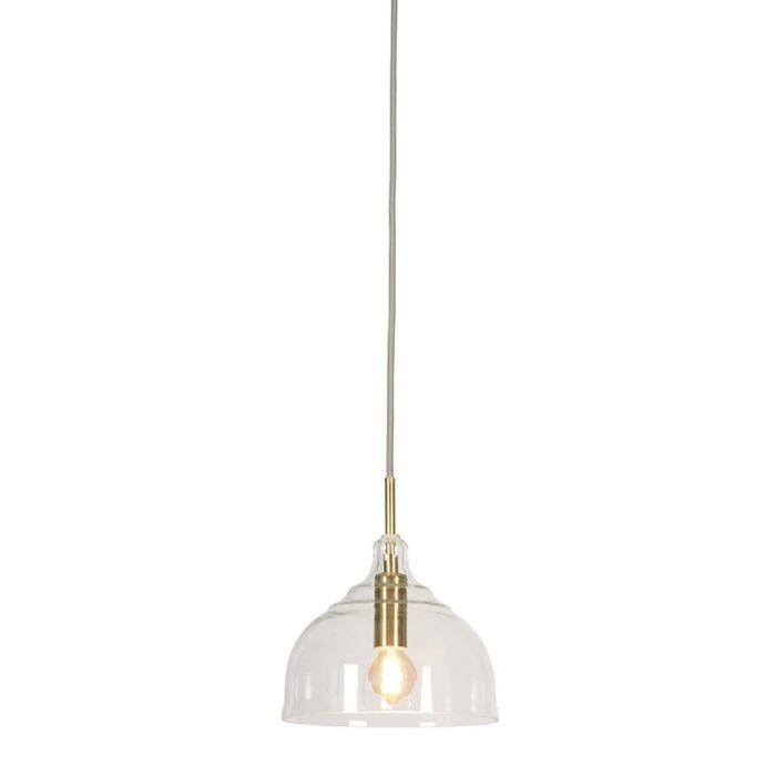 It's About Romi Hanglamp Glas Brussels Dia 20XH22Cm Transparant/Goud | it's about RoMi