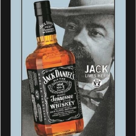 Jack Daniels spiegel Lives Here | Nostalgic Art