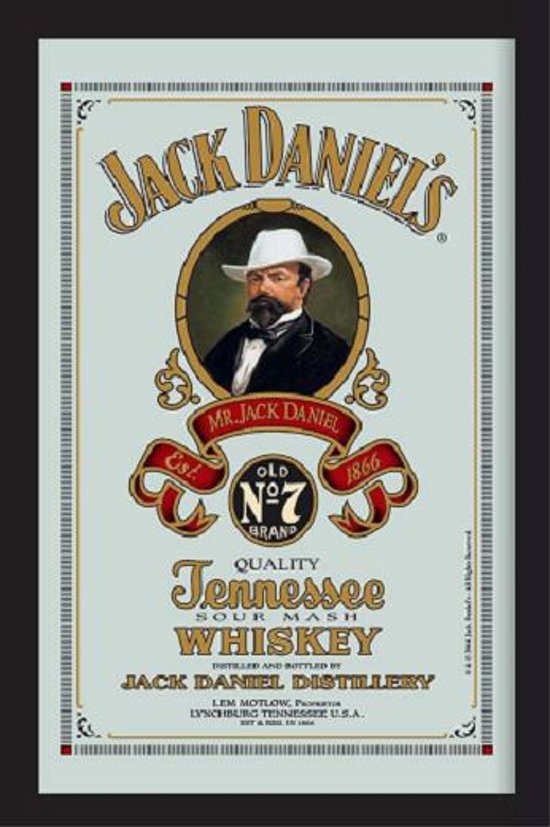 Jack Daniels spiegel Tennessee Whiskey | Nostalgic Art