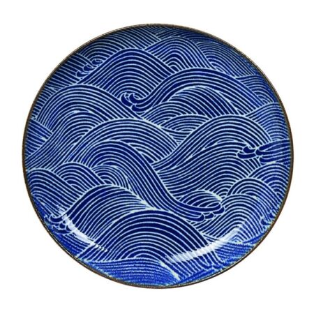 Japans Porseleinen Bord - Seigaiha - 25 x 3cm | Tokyo Design Studio