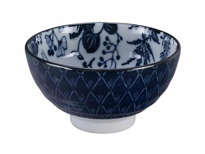 Japans keramieken rijstkom - Flora Japonica - Tokyo Design Studio - 300ml - 12x6.3cm | Tokyo Design Studio