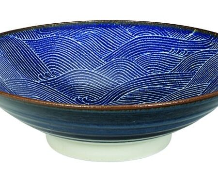 Japans porseleinen bord - Tokyo Design Studio - Seigaiha - 21.5 x 4cm | Tokyo Design Studio