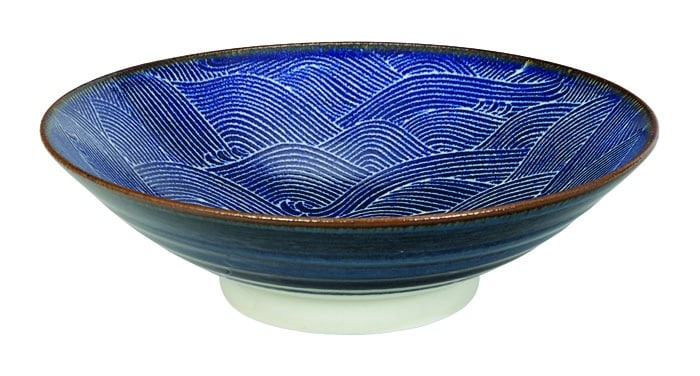 Japans porseleinen bord - Tokyo Design Studio - Seigaiha - 21.5 x 4cm | Tokyo Design Studio