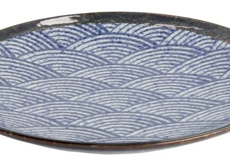 Japans porseleinen dinerbord - Aisai Seigaiha - Tokyo Design Studio - 25 x 3.2cm | Tokyo Design Studio
