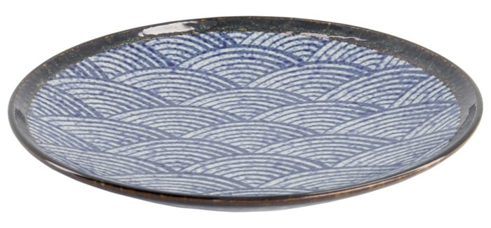 Japans porseleinen dinerbord - Aisai Seigaiha - Tokyo Design Studio - 25 x 3.2cm | Tokyo Design Studio