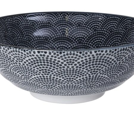 Japans porseleinen ramen kom - Nippon Black - Tokyo Design Studio - 1000ml - 21 x 7.8cm | Tokyo Design Studio