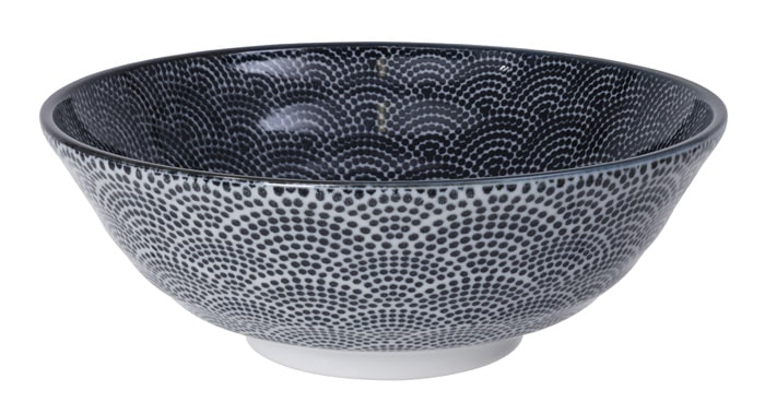 Japans porseleinen ramen kom - Nippon Black - Tokyo Design Studio - 1000ml - 21 x 7.8cm | Tokyo Design Studio