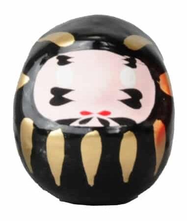 Japanse Daruma Pop - Zwart Geluksymbool - 5cm | Tokyo Design Studio