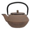 Japanse Gietijzeren Theepot - Taupe - 350ml - 13.5 x 11.5 x 8.5cm | Tokyo Design Studio