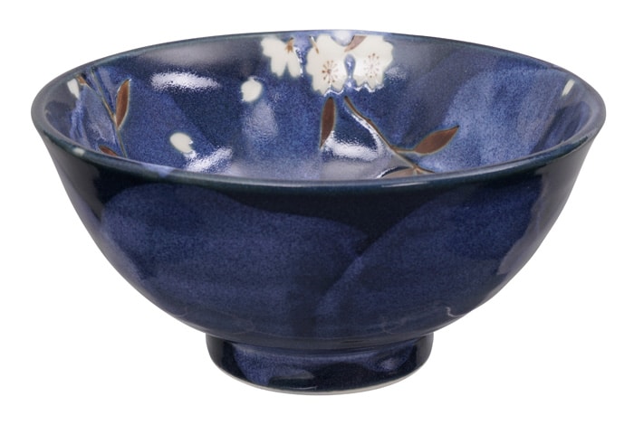 Japanse Keramieken Kom - Blue Sakura - Tokyo Design Studio - 600ml - 16 x 8cm | Tokyo Design Studio