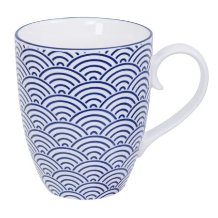 Japanse Keramieken Mok - Nippon Blue - Tokyo Design Studio - 380ml - 8.5 x 10.2cm | Tokyo Design Studio
