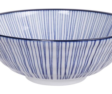 Japanse Keramieken Ramen Kom - Nippon Blue - Tokyo Design Studio - 1000ml - 21 x 7.8cm | Tokyo Design Studio