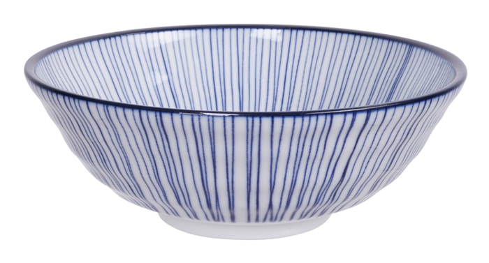 Japanse Keramieken Ramen Kom - Nippon Blue - Tokyo Design Studio - 1000ml - 21 x 7.8cm | Tokyo Design Studio