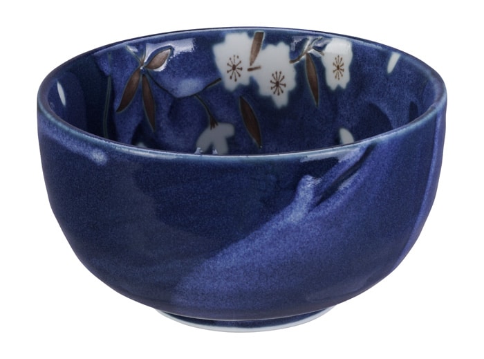 Japanse Keramische Kom - Tokyo Design Studio - Blue Sakura - 550ml 13x7cm | Tokyo Design Studio