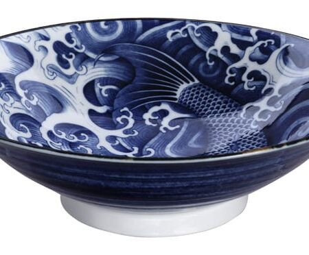 Japanse Keramische Kom - Tokyo Design Studio Japonism - Carp - 25.2x7.7cm | Tokyo Design Studio