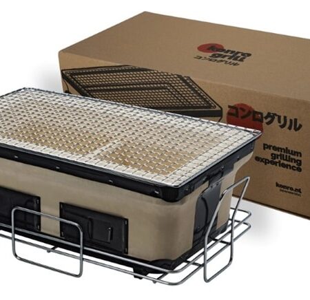 Japanse Konro Grill met Net en Basis - 41 x 24 x 17 cm | Tokyo Design Studio