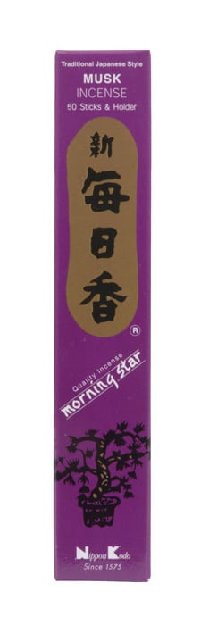 Japanse Musk Wierook Morningstar - Nippon Kodo - 50 Stokjes | Geen Merk