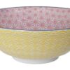 Japanse Noodlekom - Tokyo Design Studio - Star Wave - Geel/Roze - 1000ml - 21 x 7.8cm | Tokyo Design Studio