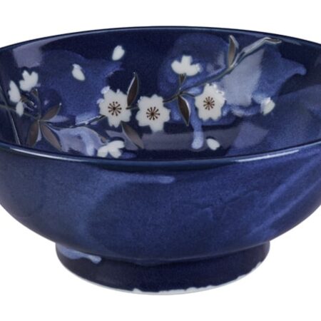 Japanse Noodles Kom - Blue Sakura - Tokyo Design Studio - 1200ml - 21x9cm | Tokyo Design Studio