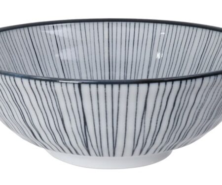Japanse Porseleinen Kom - Nippon Black - Tokyo Design Studio - 1000ml - 21 x 7.8cm | Tokyo Design Studio