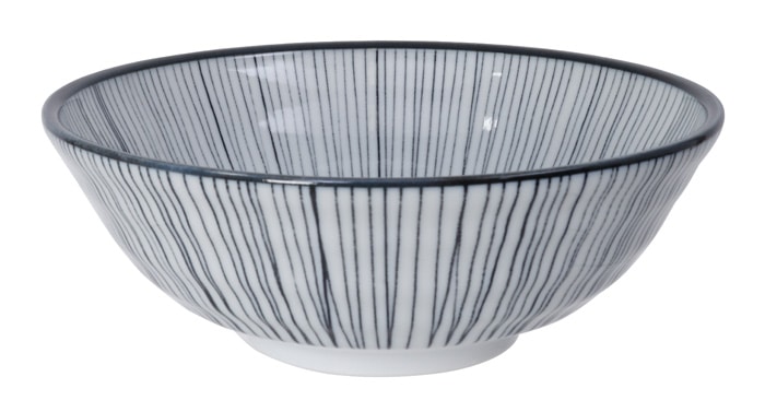 Japanse Porseleinen Kom - Nippon Black - Tokyo Design Studio - 1000ml - 21 x 7.8cm | Tokyo Design Studio