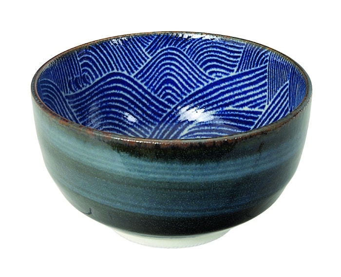 Japanse Porseleinen Kom - Seigaiha - 475ml 12.8 x 6.8cm | Tokyo Design Studio