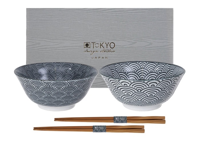 Japanse Porseleinen Kommen - Tokyo Design Studio Nippon Black - 15.2 x 6.7cm - 2 stuks | Tokyo Design Studio