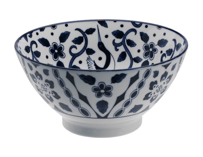 Japanse Porseleinen Rijstkom - Mai Tsuru - Tokyo Design Studio - 18x9 cm | Tokyo Design Studio